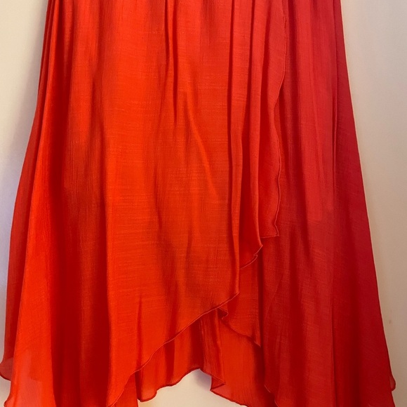 BCX Vibrant Red Midi Skirt - Picture 1 of 3